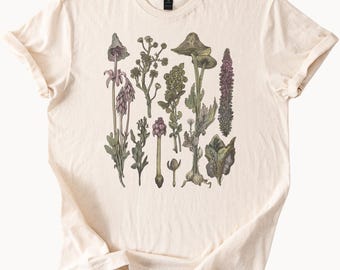 Botanical Poison Garden T Shirt Dark Floral Plant Tee Macabre Nature Shirt