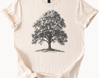 Eiche Illustration Grafik Tshirt Natur Kunst Shirt