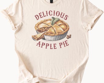 Apple Pie Graphic Tee: Women's Semi-fitted Cotton T-shirt - Etsy