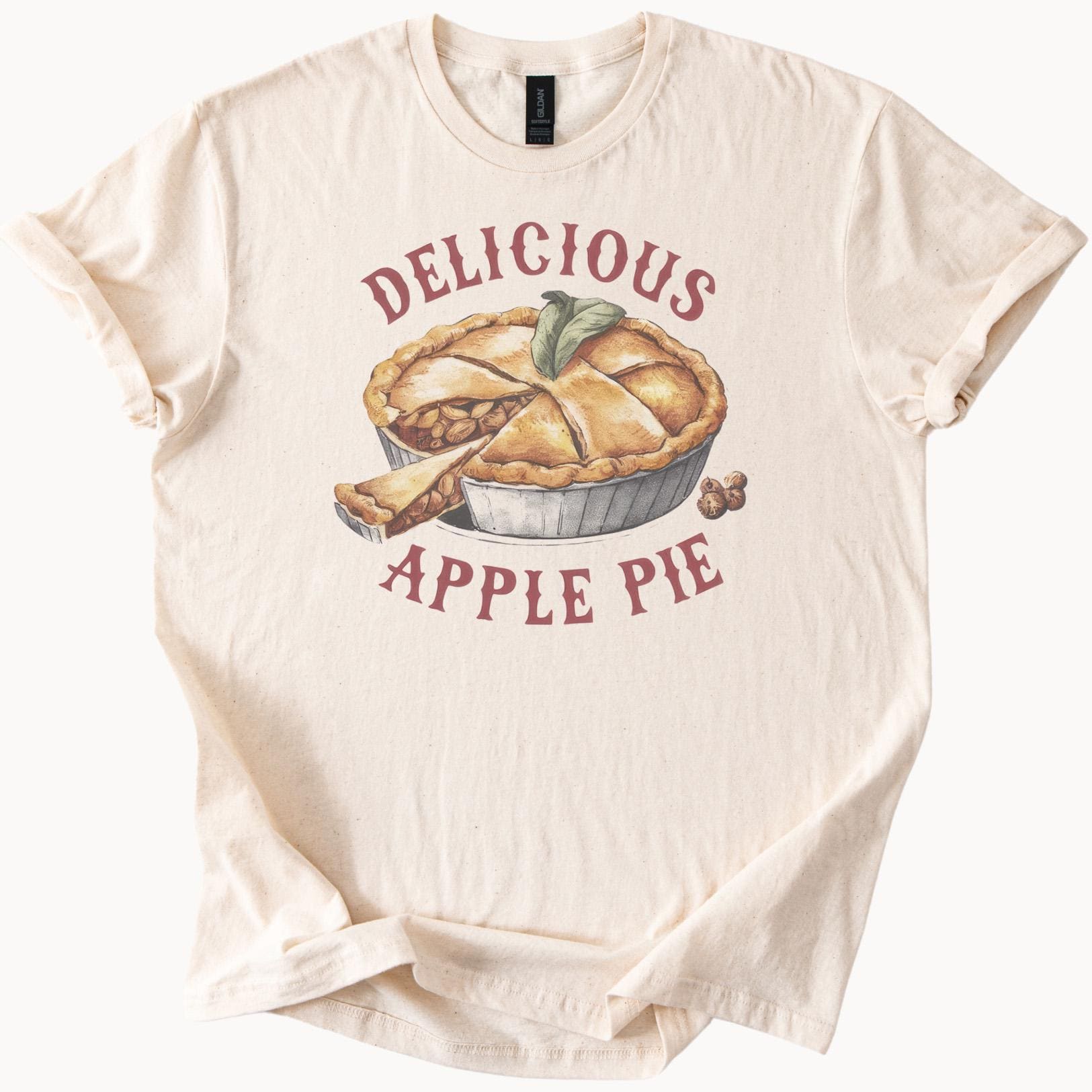 SEA⭐︎Apple pie GRAPHIC Tee Delicious Apple Pie Graphic T Shirt Cute Baked Dessert Food