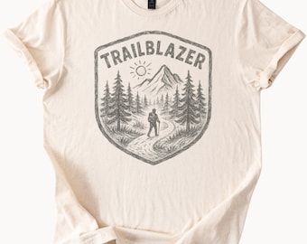 Trailblazer Adventure T Shirt Hiking Mountain Graphic Tee Outdoor Nature Shirt