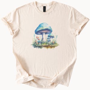 Maglietta con funghi della foresta, maglietta con funghi stravaganti, regalo per amanti della natura, maglietta estetica Cottagecore, abbigliamento grunge da fata del bosco