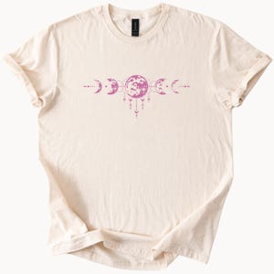 Moon Phases TShirt Celestial Graphic Tee Witchy Boho Top
