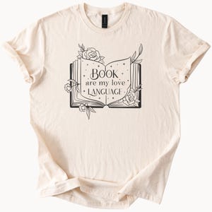 Bücher sind meine Liebe Sprache T Shirt Buch Liebhaber Tee Leser Geschenk Bibliothekar Shirt Süß Bücherwurm Top