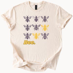 T-shirt graphique abeilles T-shirt nid d&#39;abeille pour amoureux des insectes Vêtements inspirés de la nature