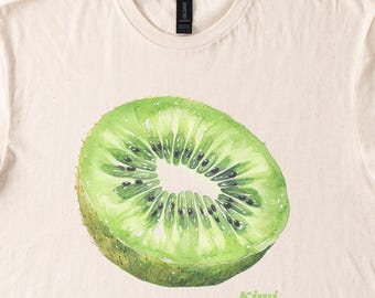 ジューシーなキウイフルーツのグラフィックTシャツ