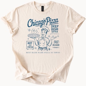 Chicago Pizza Deep Dish Style T Shirt Hot Fresh Fast Delivery Tee Best Handmade Pizza