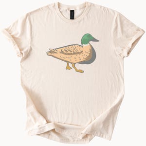 Mallard Duck Graphic T Shirt Cute Green Headed Duck Animal Lover Gift Nature Wildlife Art Tee Soft Casual Bird Shirt