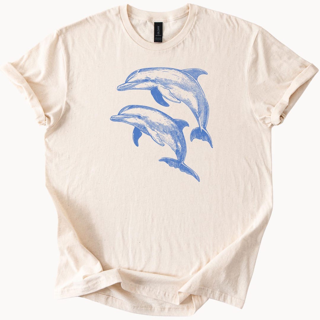 Buy Dolphin Graphic Tee Ocean Lover Shirt Aquatic Animal Top