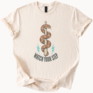 Copperhead Snake Forked Tongue Halftone Tee