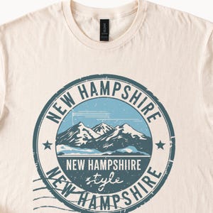 New Hampshire Mountains Graphic T Shirt New Hampshire Style Outdoor Hiking Nature Scene Tee Unique New Hampshire Gift Shirt