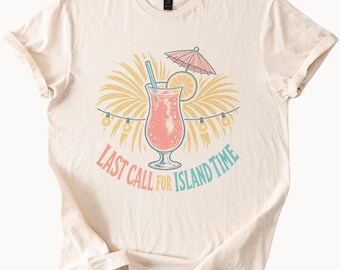 Last Call Island Time Boho Retro Graphic Tee