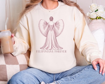 Filipiniana Forever Terno Silhouette with Fan Sleeves Sweatshirt