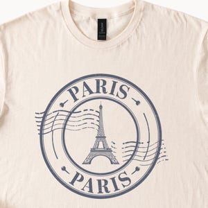 Paris Eiffeltornet stämpel grafisk T-shirt Paris Frankrike resetröja Paris älskareskjorta Paris estetisk t-shirt Eiffeltornetskjorta bild 2