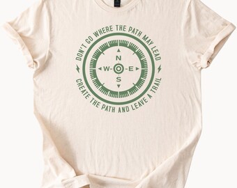 Compass TShirt Hiking Shirt Nature Tee Adventure Top Explore Gift For Him Her Unisex Clothing
