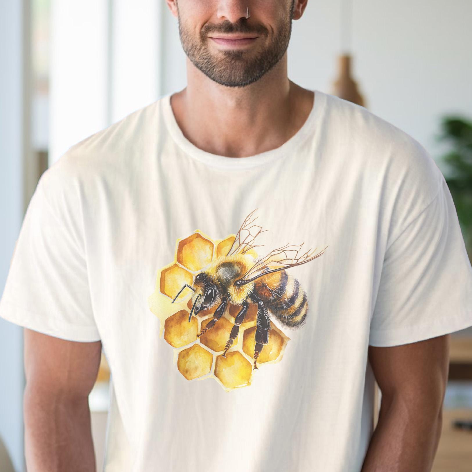 Honey Bee T-shirt Honeycomb Hexagon Bee Lover Gift Nature