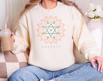 Anahata Heart Chakra Mandala Sacred Geometry Sweatshirt