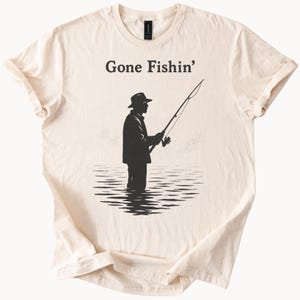 Gone Fishin T Shirt Fishing Lover Tee Fisherman Gift Graphic Tee