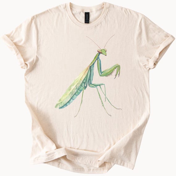 Praying Mantis T-shirt Insect Graphic Tee Nature Lover Gift Bug Art Shirt