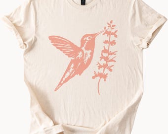 Anna's Hummingbird Feather Detail Graphic Tee