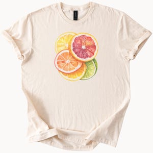Sliced Citrus Fruit Graphic Tee Shirt Lemon Orange Lime Grapefruit Unisex T Shirt Summer Vibes Apparel