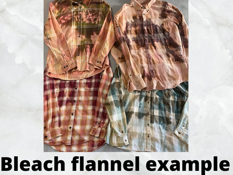 Flannel Shirt upcycled clothing bleached flannel rock band image 8