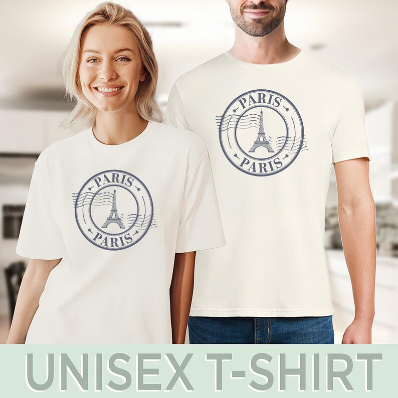 Paris Eiffeltornet stämpel grafisk T-shirt Paris Frankrike resetröja Paris älskareskjorta Paris estetisk t-shirt Eiffeltornetskjorta bild 5