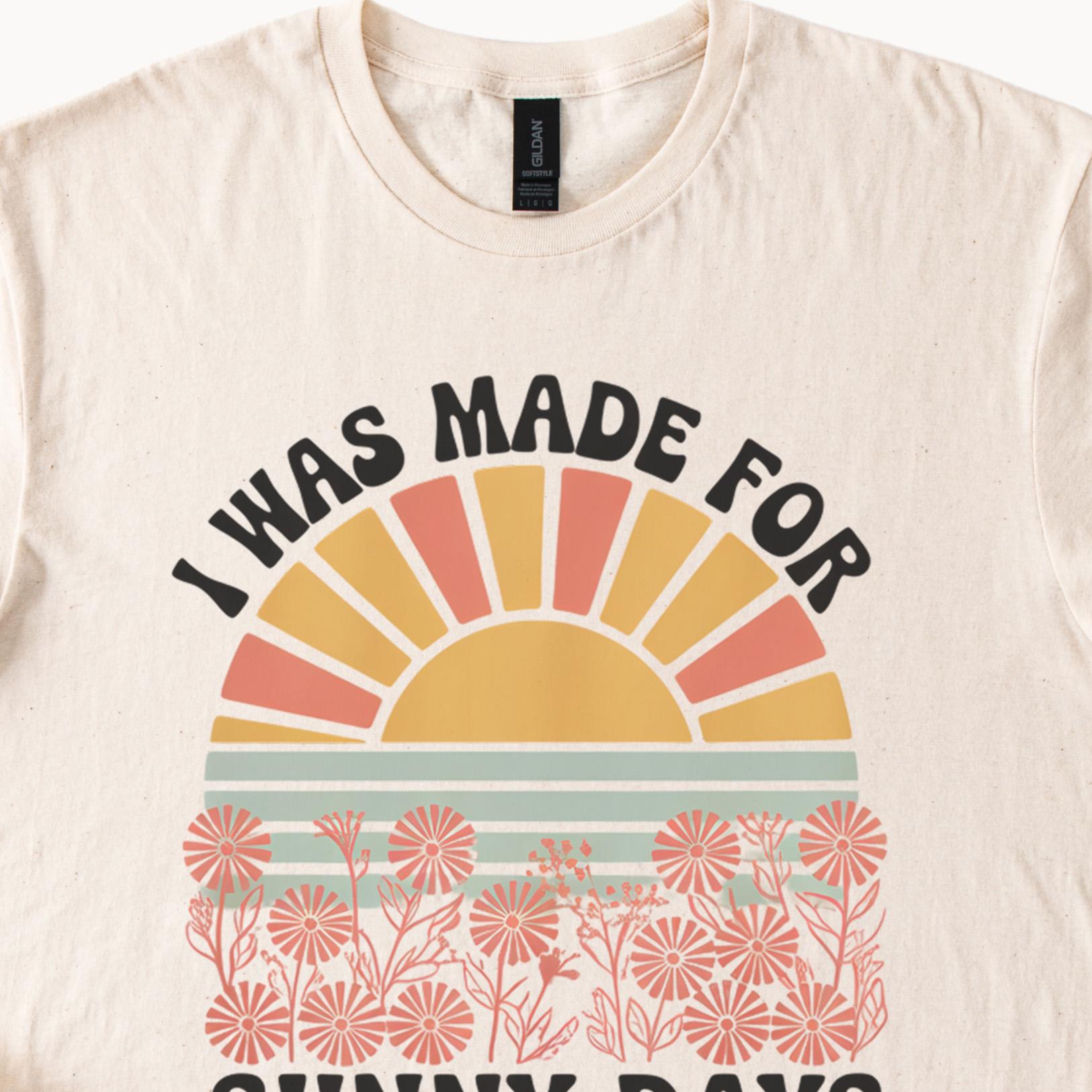 Sunny Days Tshirt Retro Flower Graphic Tee Summer Vibes Shirt - Etsy