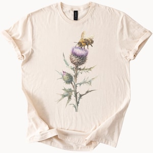 ライラックの木のシャツ 紫の花 自然グラフィックTシャツ 春の花