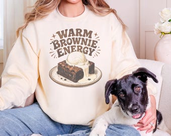 Warm Brownie Energy Chocolate Brownie and Ice Cream Sweatshirt
