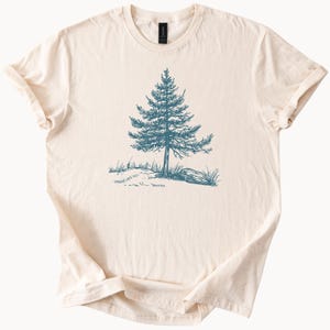 Pine Tree T Shirt Nature Graphic Tee Outdoorsy Shirt Unisex Clothing