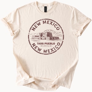 New Mexico Taos Pueblo Graphic T Shirt Southwest Landmark Tee Mountain Desert Scene New Mexico Souvenir Shirt Nature Lover Gift