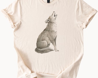 野生の狼 Tシャツ サイズ 3XL 素晴らしいグラフィック 遠吠えする狼