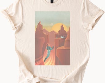 Sci Fi Astronaut T Shirt Retro Space Travel Graphic Tee