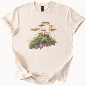 Mushroom Forest Graphic Tee Nature Botanical Fungi Shirt Cottagecore Aesthetic Mushroom Art T Shirt Nature Lover Gift