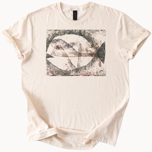 Paul Klee Bauhaus Fish Graphic Tee Modern Art T Shirt Artistic Design Clothing Unique Style Top