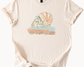 California Tide Pool Hermit Crab Risograph Tee