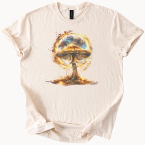 Psychedelic Mushroom T Shirt Magic Fungi Tee Spiritual Trippy Clothing