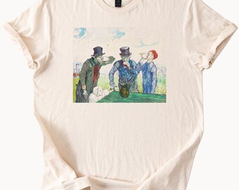 Van Gogh Drinkers Graphic Tee Post Impressionist Art T Shirt