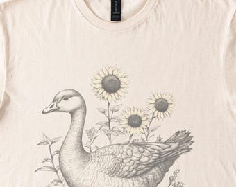 Goose in the Garden Vintage Style Shirt