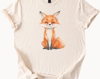 Niedliches Fuchs-T-Shirt Waldtier-Grafik-T-Stück Natur-Liebhaber-Geschenk