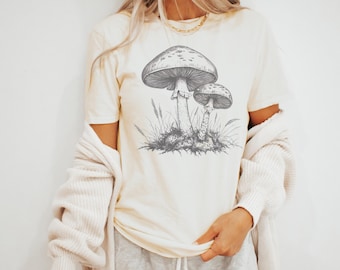 Spotted Mushrooms Moss and Fungi Shirt