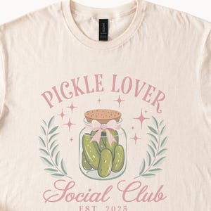 Pickle Lover Social Club Graphic Shirt Cute Pickle Jar Tee Trendy Aesthetic Foodie Shirt for Pickle Fans