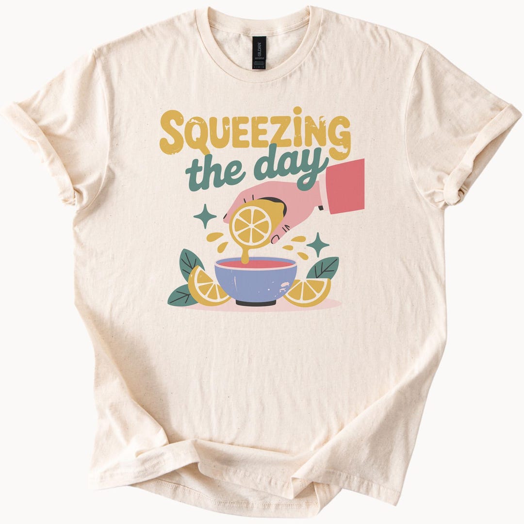 thumbnail image 2 of Women's Squeeze The Day T-Shirt - Funny Lemons Citrus Motivational Graphic Tee 2 of 12