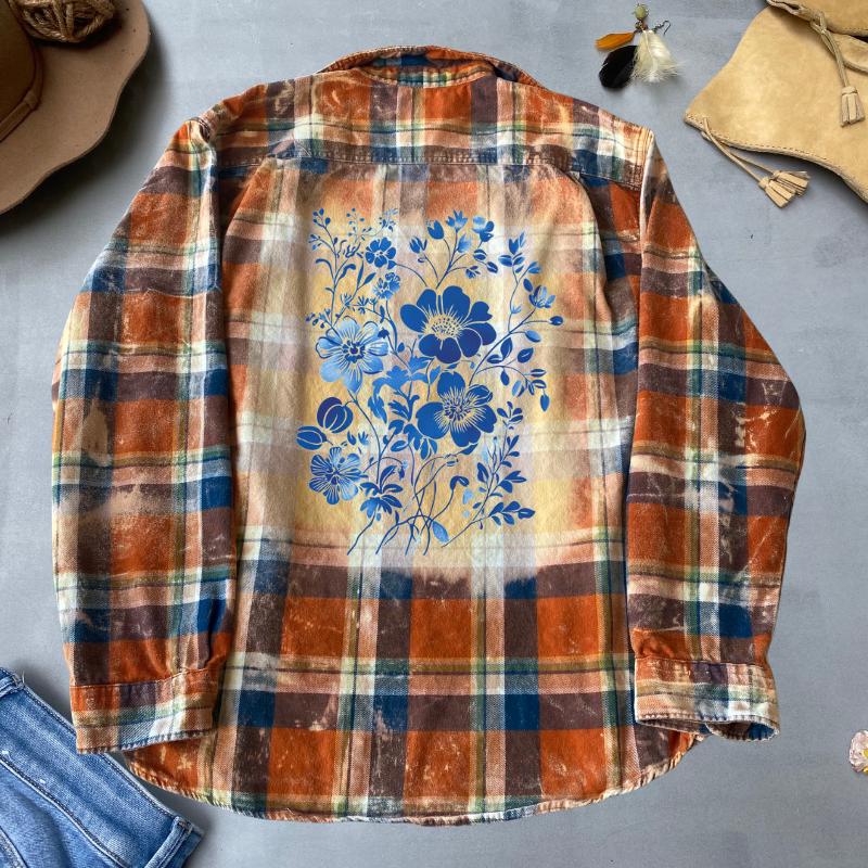 Vintage Print Flannel Shirts - Etsy