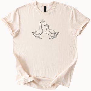 Cute Goose T Shirt Funny Geese Graphic Tee Bird Lover Gift Animal Shirt Unique Design