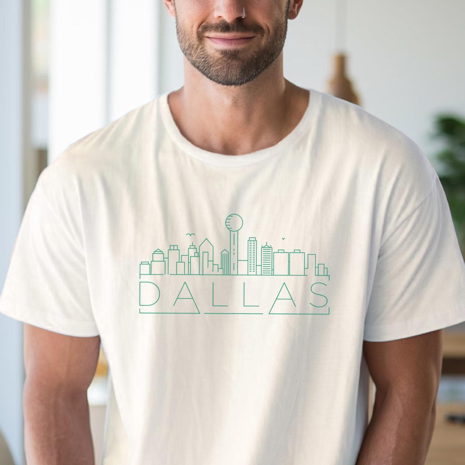 Buy Dallas Skyline Graphic T Shirt Modern City Outline Texas Tee