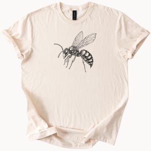 Wasp Graphic Tee Insect Illustration T Shirt Nature Lover Gift Bug Art Top