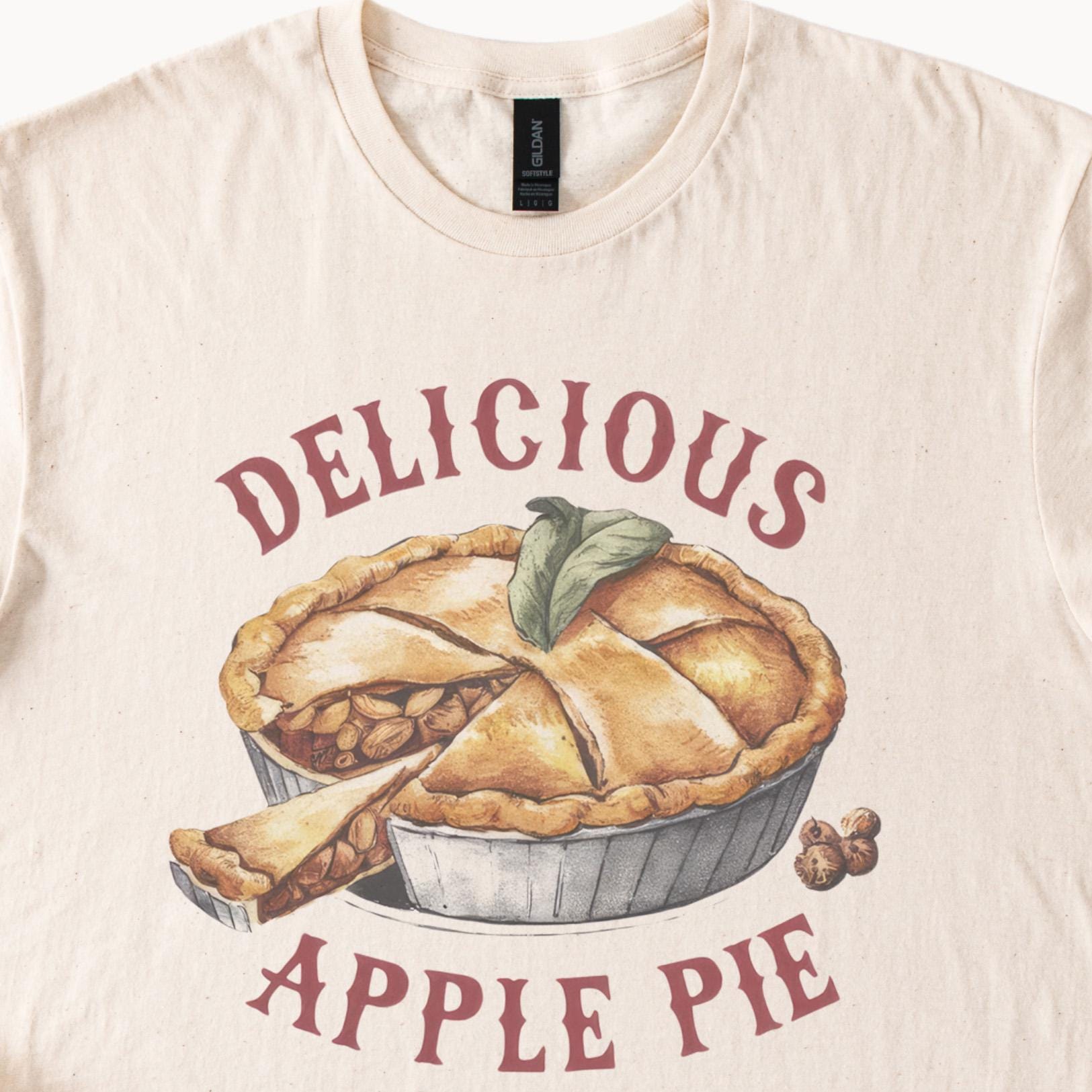 Delicious Apple Pie Graphic T Shirt Cute Baked Dessert Food