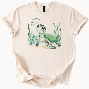 Cute Sea Turtle T Shirt Ocean Animal Lover Tee Graphic Top